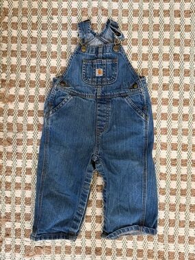 Carhartt Kids Denim Blue Overalls with Pocket